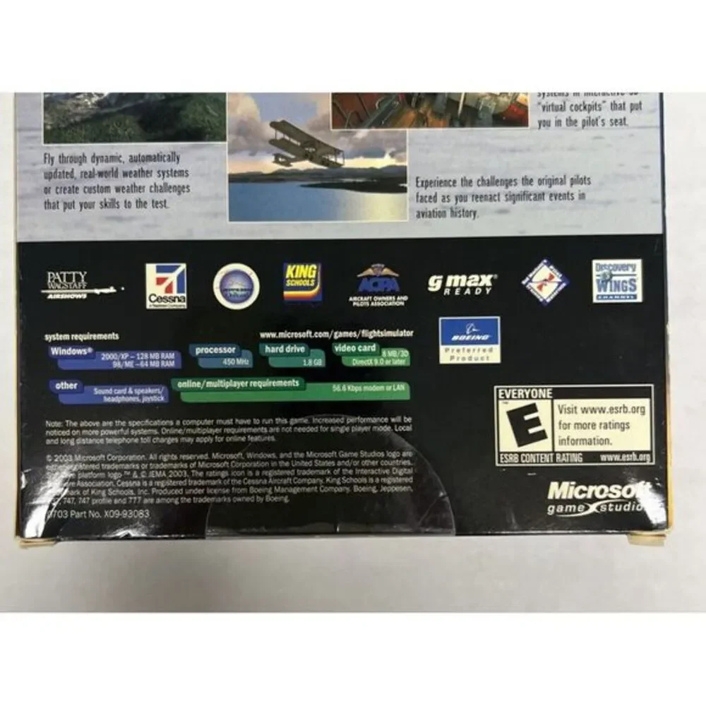 Microsoft Flight Simulator 2004 A Century of Flight 4-Disc Set PC CD-ROM-2000/XP